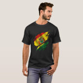 Proud Bolivian Root Torn Ripped Bolivia Flag Tシャツ (正面フル)