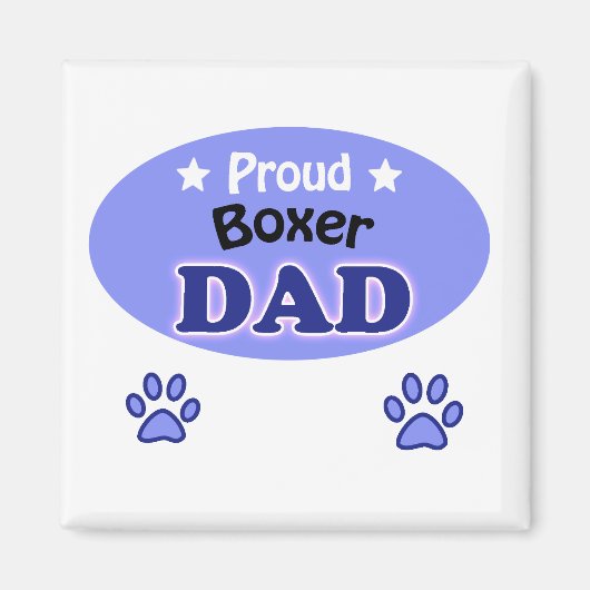 Proud Boxer dad マグネット (正面)