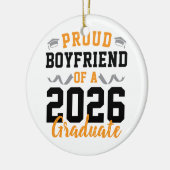 Proud Boyfriend of A 2026 Graduation Party Custom セラミックオーナメント (左)