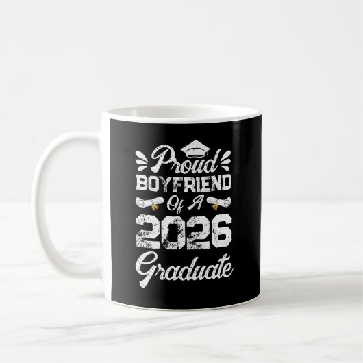 Proud Boyfriend of A Class 2026 Graduation Grad コーヒーマグカップ (左)