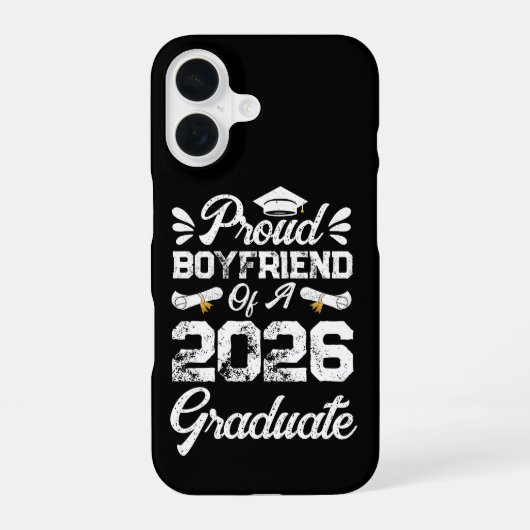 Proud Boyfriend of A Class 2026 Graduation Grad iPhone 16ケース (裏面)