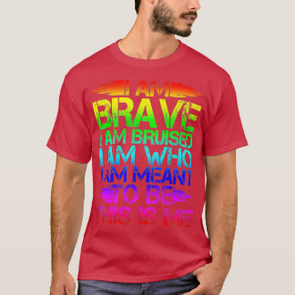 PROUD BRAVE HIS IS ME SHIR LGB GAY PRIDE BI GIF  Tシャツ