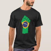 Proud Brazilian Brazil Flag Tシャツ (正面)