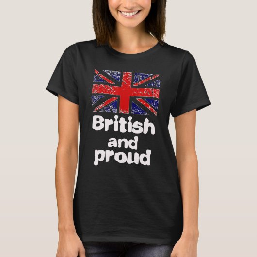 Proud British Patriotic Man  Women and Child Tシャツ (正面)