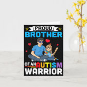 Proud brother autism awareness warrior support for カード (黄色い花)