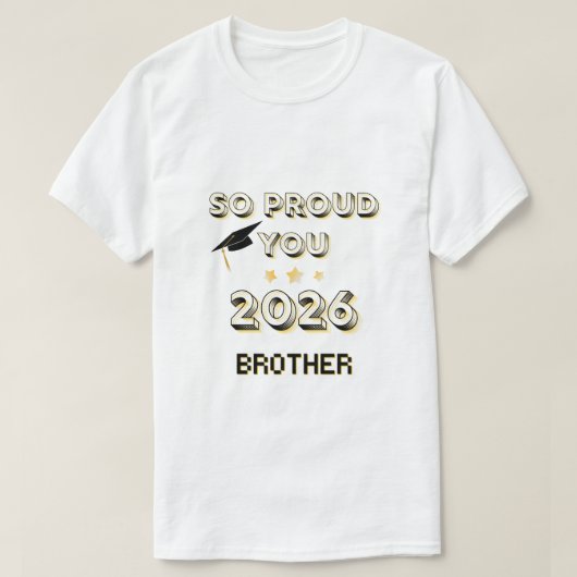 Proud Brother Class of 2026 Graduation T-Shirt Tシャツ (デザイン正面)
