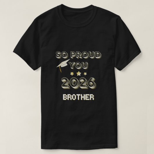 Proud Brother Class of 2026 Graduation T-Shirt Tシャツ (デザイン正面)