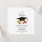 Proud Brother Graduation Personalized カード (正面/裏面インサイチュ)