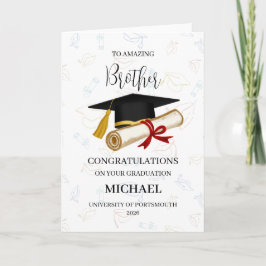 Proud Brother Graduation Personalized カード