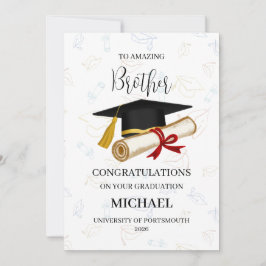 Proud Brother Graduation Personalized カード