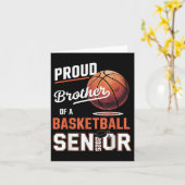 Proud Brother Of A 2025 Senior Graduate Basketball カード (黄色い花)