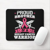 Proud Brother Of Breast Cancer Warrior Pink Awaren マウスパッド (マウス)