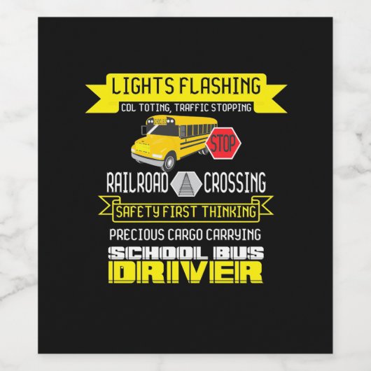 Proud Bus Driver ワインラベル (シングルラベル)