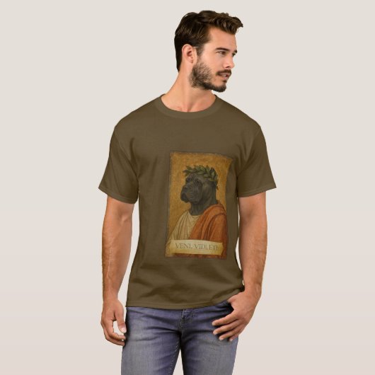 Proud Cane Corso "Veni, Vidi, Eti" Tシャツ (正面フル)