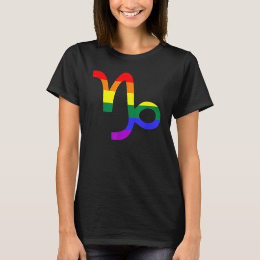 Proud Capricorn Astrology LGBTQ Zodiac Sign Horosc Tシャツ (正面)