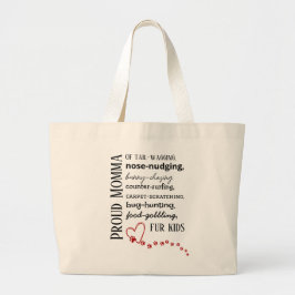 Proud Cat & Dog Momma Tote Bag ラージトートバッグ