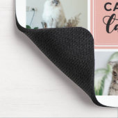 Proud Cat Lady Blush Pink Photo Collage マウスパッド (コーナー)