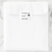 Proud Cat Mom Sticker – Cute Gift for Cat Lovers ラウンドシール (バッグ)