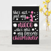 Proud Cheer Auntie For Mother's Day Women's Black  カード (黄色い花)