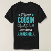 proud Cousin Scleroderma warrior awareness ribbon  Tシャツ (デザイン正面)