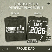 PROUD DAD • 2026年卒業おめでとう 名入れ卒業記念グッズ