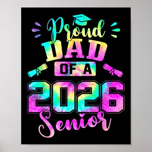 Proud Dad 2026 Senior Graduation Diploma Learning  ポスター (正面)