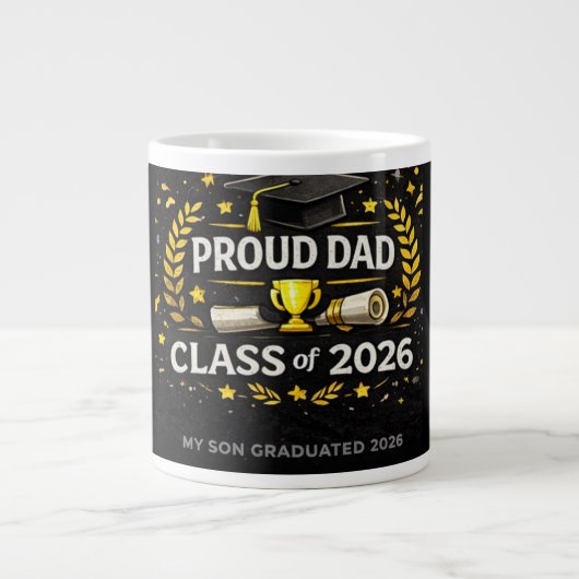 Proud Dad – Class of 2026 ジャンボコーヒーマグカップ (正面)