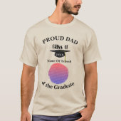 Proud Dad Graduation Cap Personalized Photo   Tシャツ (正面)