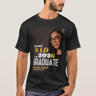Proud Dad Graduation Photo T-Shirt – Modern Chic Tシャツ