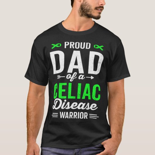 Proud Dad of a Celiac Disease Warrior Survivor Awa Tシャツ (正面)