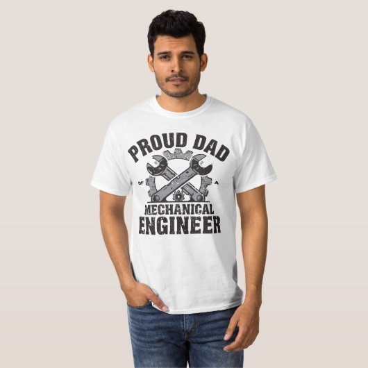 Proud Dad of a Mechanical Engineer Tシャツ (正面フル)