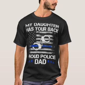 Proud Dad of a Police Officer design  Thin Blue Li Tシャツ