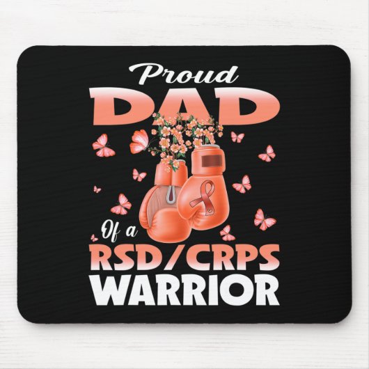 Proud Dad Of A Rsd Crps Warrior Awareness Boxing G マウスパッド (正面)