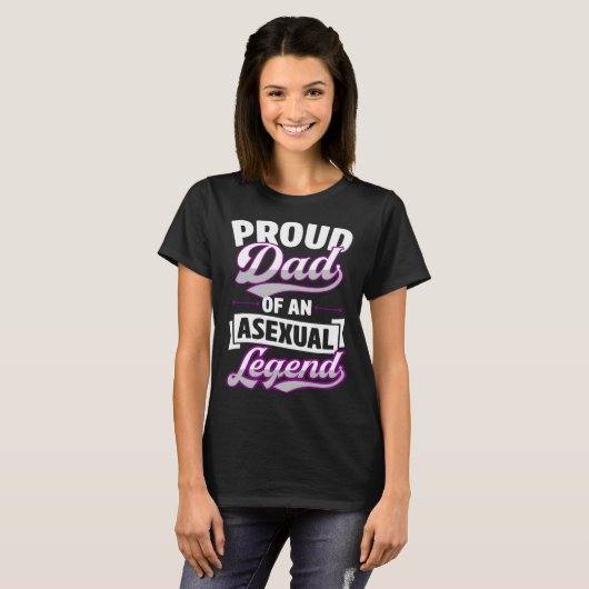 Proud Dad Of An Asexual Legend Cute Ace Proud Par Tシャツ (正面フル)