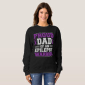 Proud Dad Of An Epilepsy Warrior Epilepsy Awarenes スウェットシャツ (正面フル)