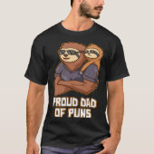 Proud Dad of Puns  Daddy Humor Father Dad Jokes Na Tシャツ (正面)