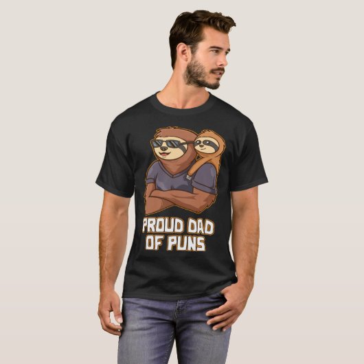 Proud Dad of Puns  Daddy Humor Father Dad Jokes Na Tシャツ (正面フル)