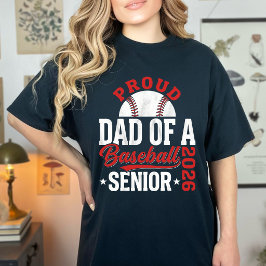 Proud Dad Of Senior 2026 Baseball Player Family  Tシャツ