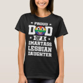 Proud Dad Of Smartass Lesbian Gay Pride Rainbow Fa Tシャツ (正面)