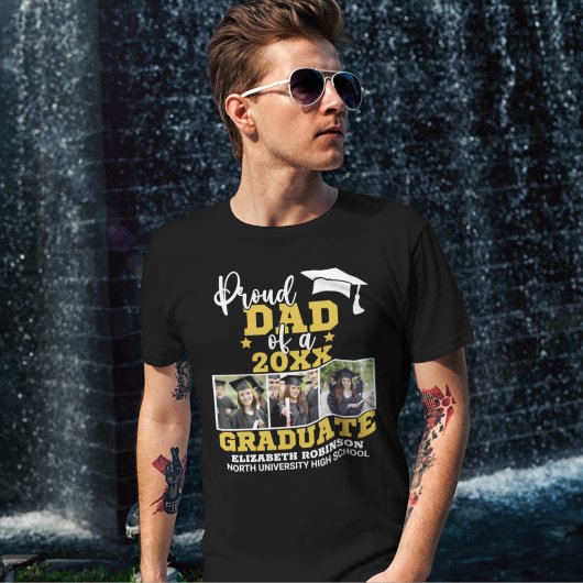 Proud Dad of the Graduate Photo collage Tシャツ
