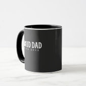 Proud Dad Since 20XX Modern Minimalist マグカップ (正面左)