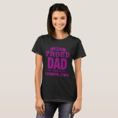 Proud Dad Swimming Coach Gift Design Violet Full Tシャツ (正面フル)