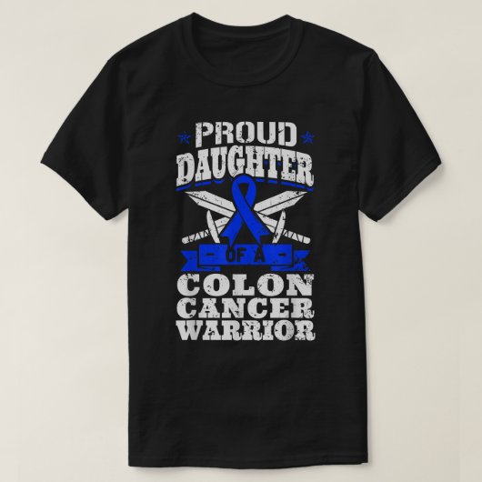 Proud Daughter Of A Colon Cancer Warrior Awareness Tシャツ (デザイン正面)