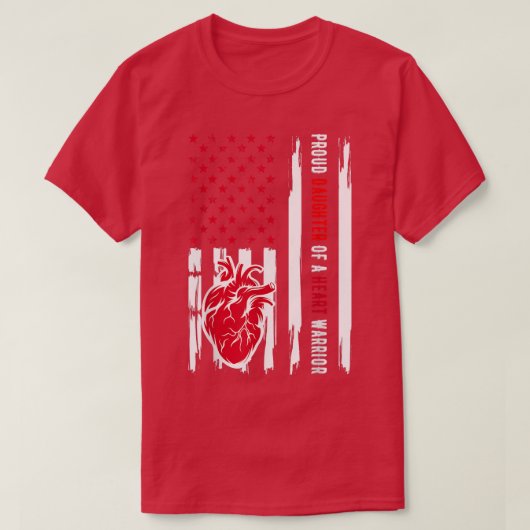 Proud Daughter Of A Heart Warrior CHD Awareness Gi Tシャツ (デザイン正面)