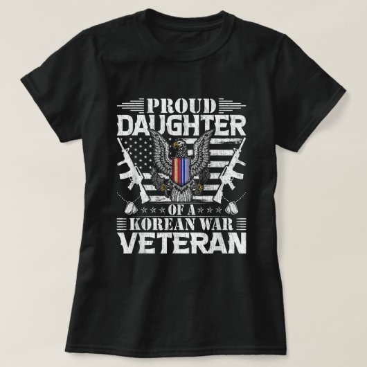 Proud Daughter of a Korean War Veteran Tシャツ (デザイン正面)