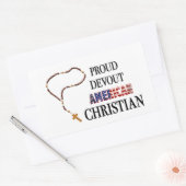 Proud Devout American Christian Sticker 長方形シール (封筒)