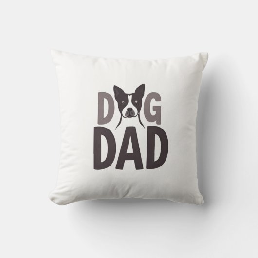 Proud Dog Dad Apparel & Accessories クッション (正面)