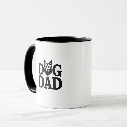 Proud Dog Dad Apparel & Accessories マグカップ (正面左)