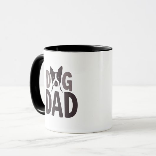 Proud Dog Dad Apparel & Accessories マグカップ (正面左)