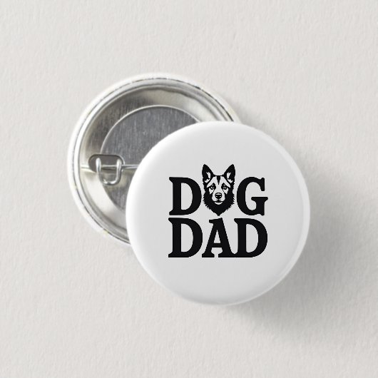 Proud Dog Dad Apparel & Accessories 缶バッジ (正面&裏面)